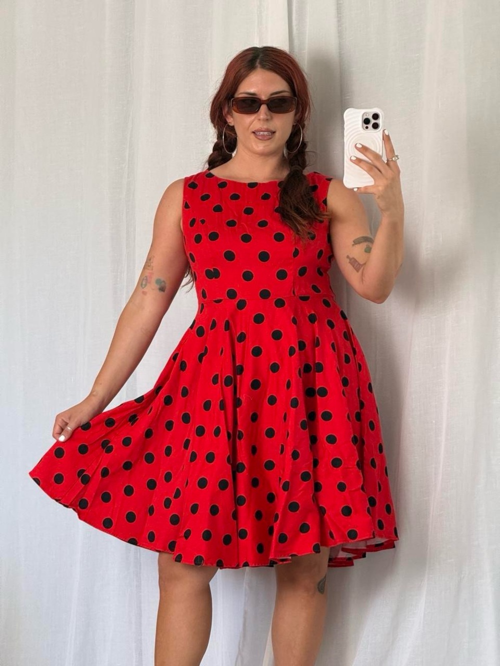 ⋆｡°✩ retro polka dot swing dress ✩°｡⋆